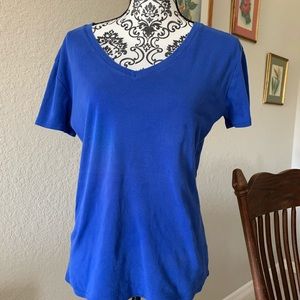 Three cotton Tees.  Maroon teal and blue